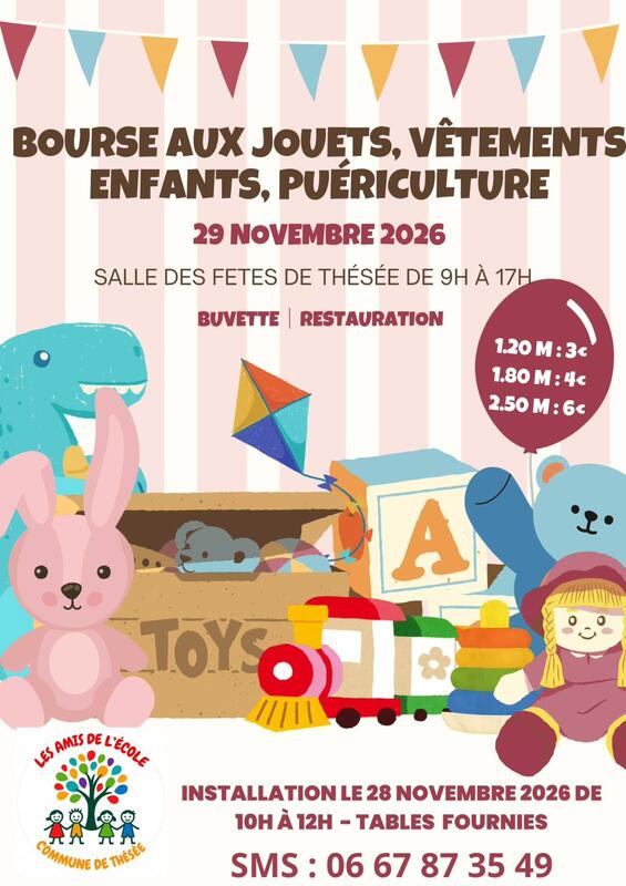Bourse aux jouets, vêtements, puériculture