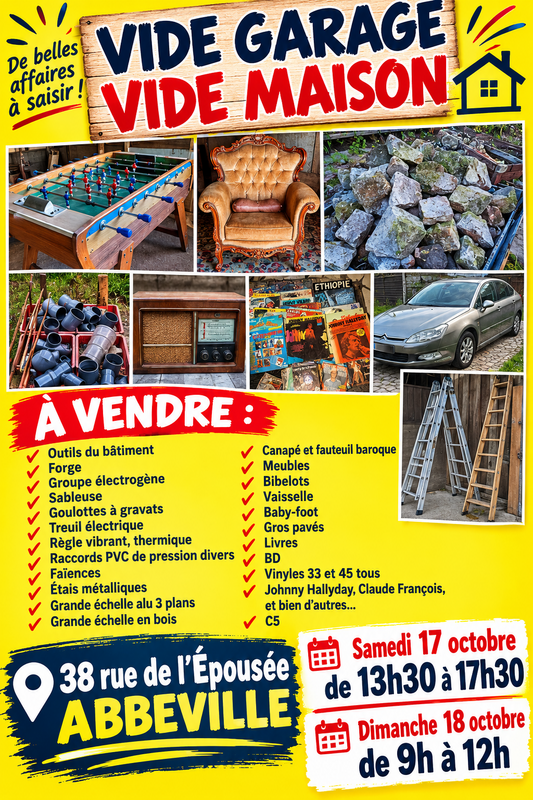 Vide garage et vide maison