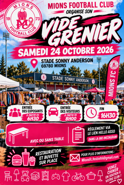 Vide grenier du mions football club