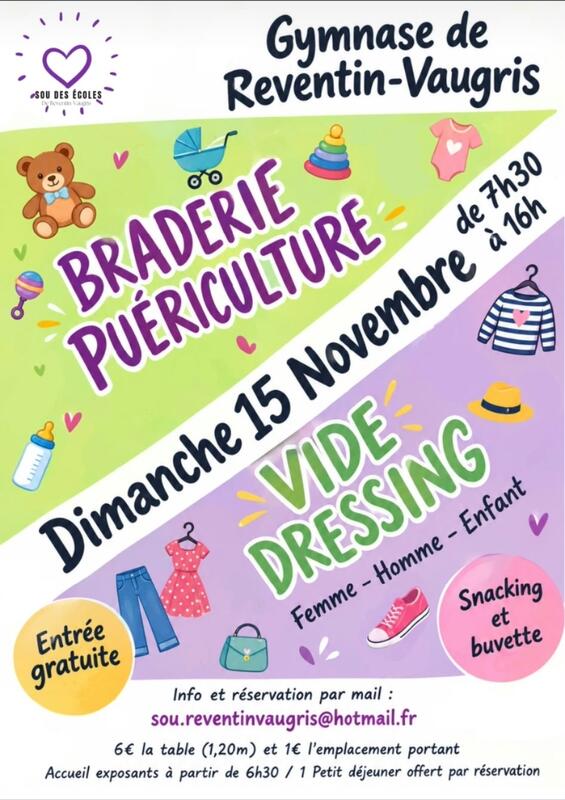 Braderie - puériculture - vide-dressing