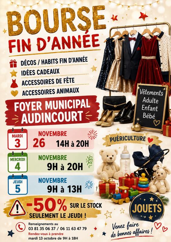 Bourse aux jouets - livres - déco de fin d'année
