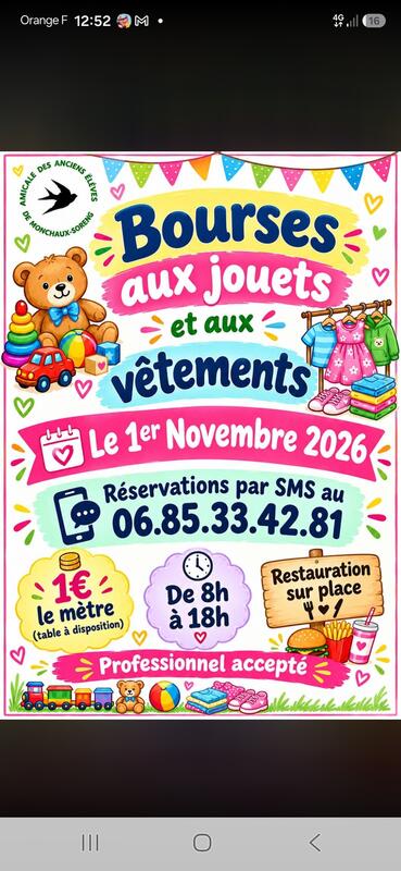 Brocante, bourse au jouets et vêtements, puériculture