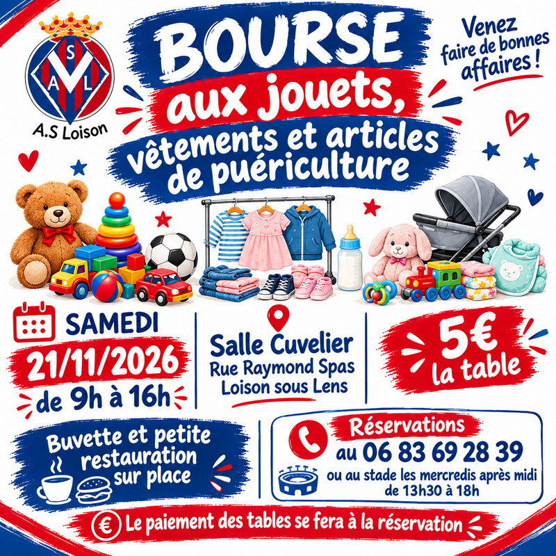 Bourse aux vêtements, jouets et puériculture