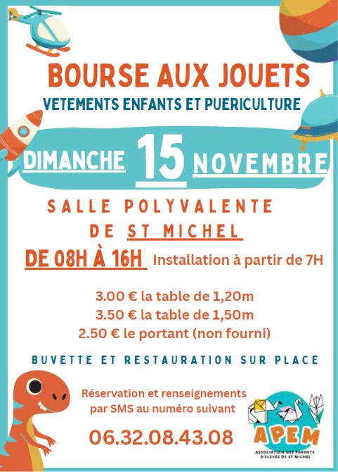 Bourses aux jouets, vêtements enfants et puériculture