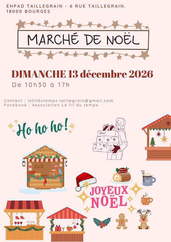Marché de noël de l'association le fil du temps
