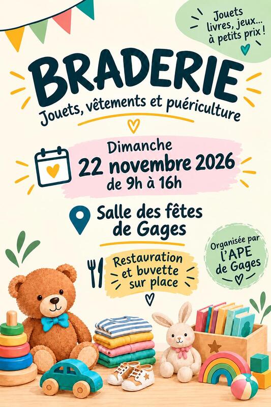 Bourse aux jouets gages