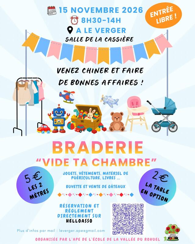 Braderie "vide ta chambre" 0-16 ans
