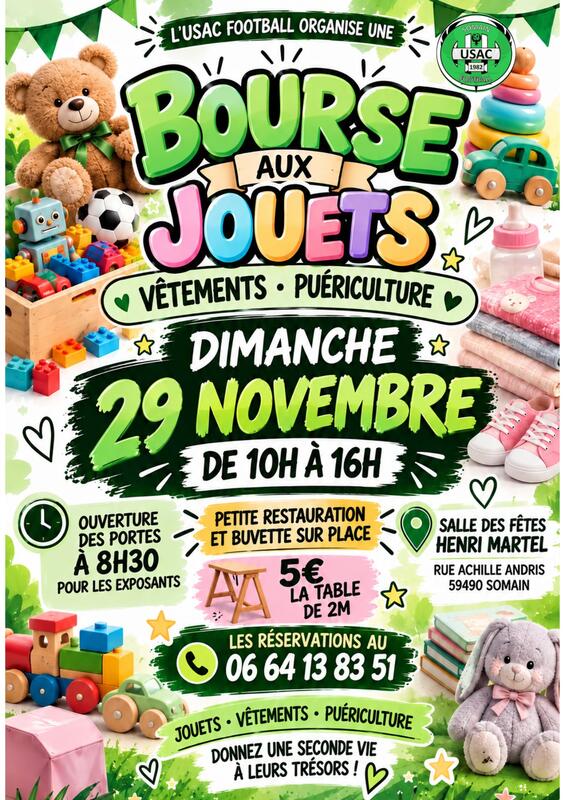 Bourse aux jouets - vêtements - puériculture