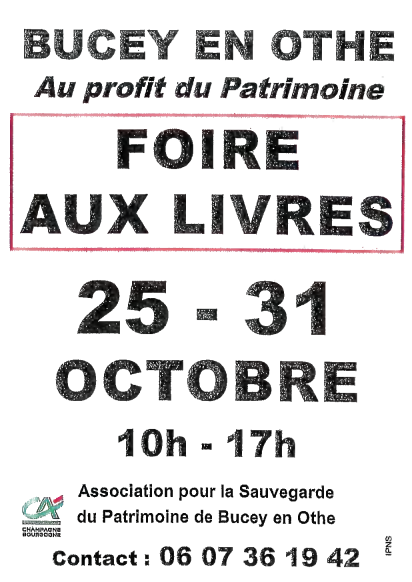 Foire aux livres de bucey-en-othe.