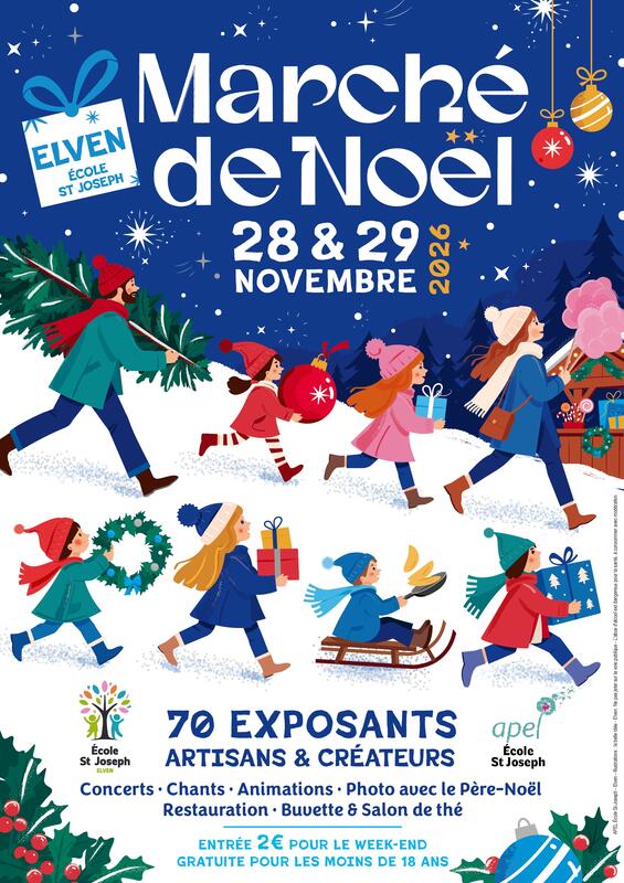 Marché de noël de l'école st joseph à elven