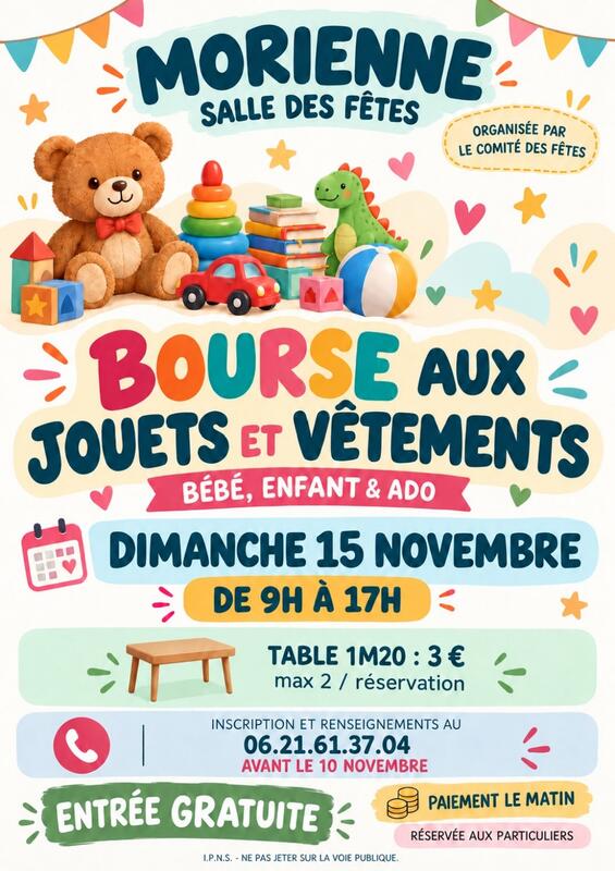 Bourse aux jouets et vêtements enfants