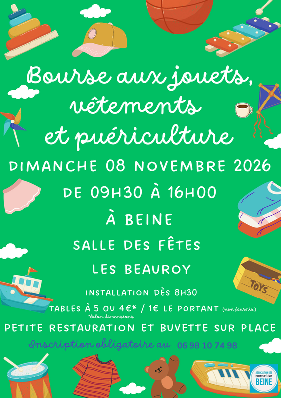 Bourse aux jouets vêtements et puériculture
