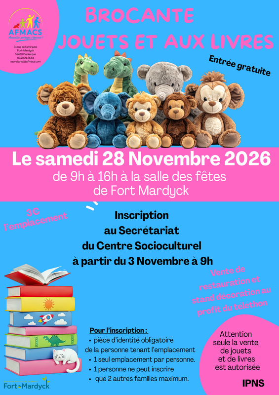 Brocante aux jouets et aux livres