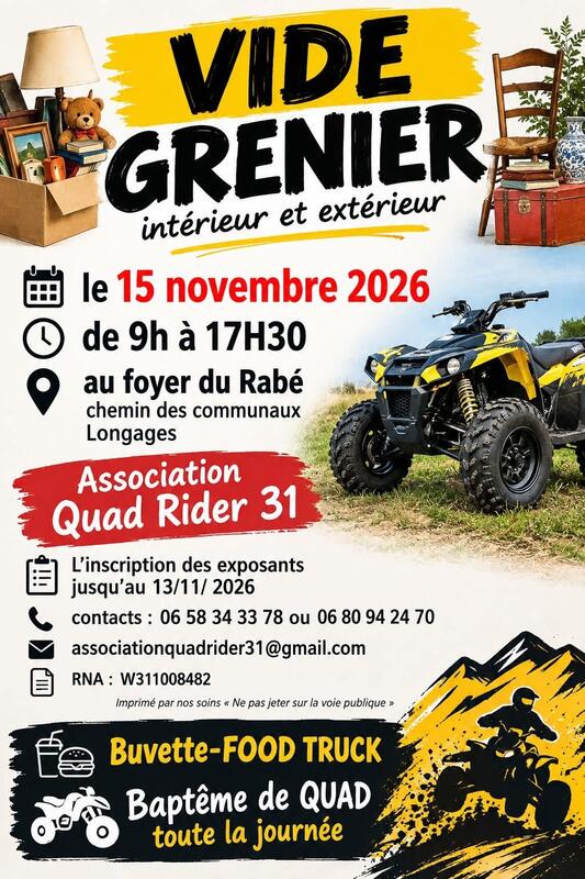 Vide grenier quad rider 31