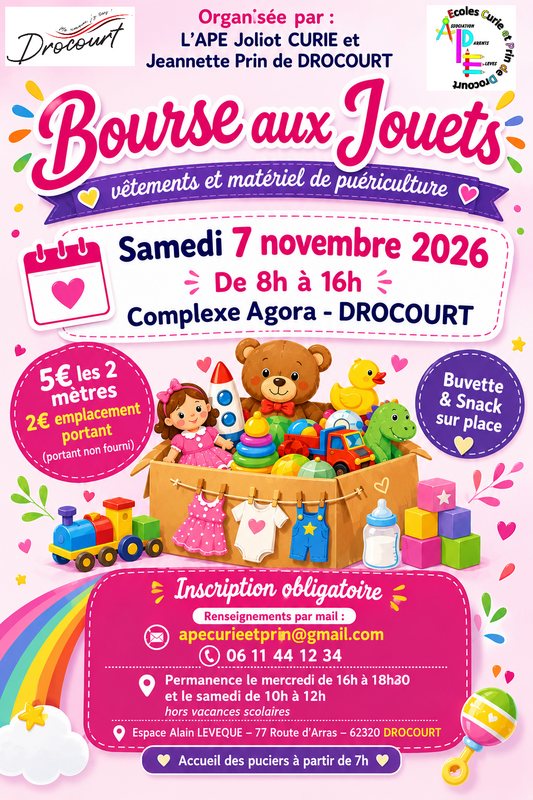 Bourse aux jouets - vêtements - matériel de puériculture