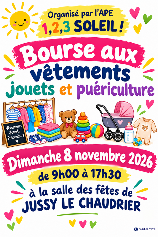 Bourse jouets, vêtements et puériculture