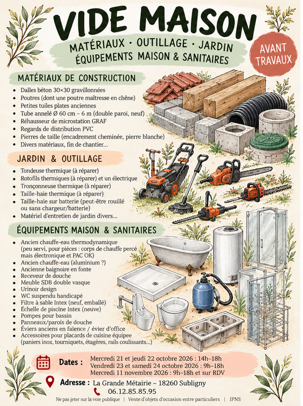 Grand vide maison/travaux/vrd