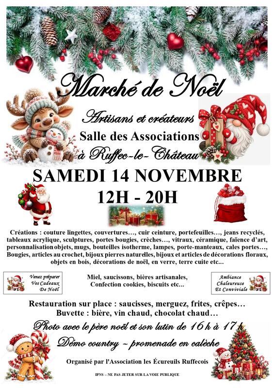 Marché de noël samedi 14 novembre 2026 de 12h00 à 20h00