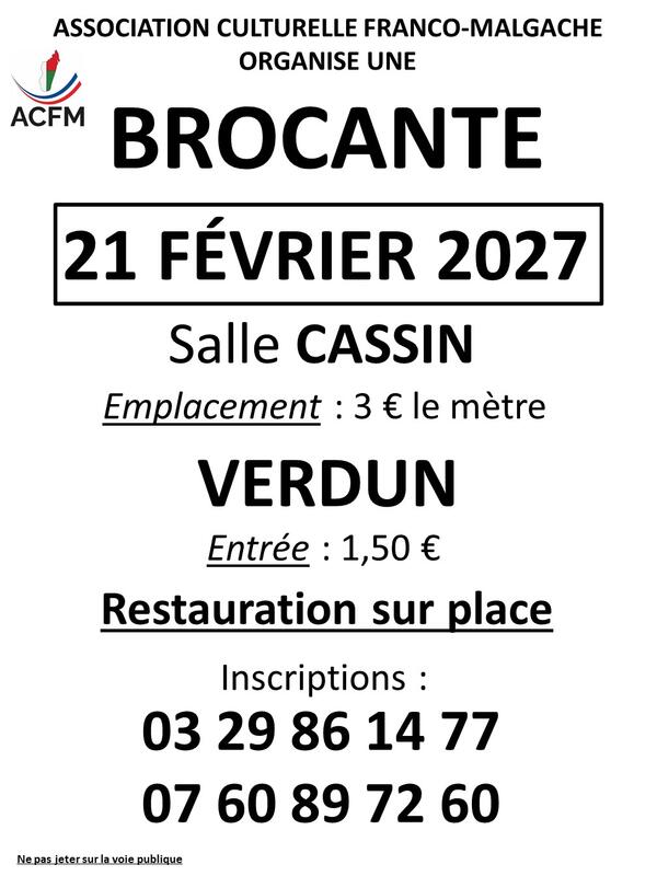 Vide grenier annuel de l'association culturelle franco-malgache