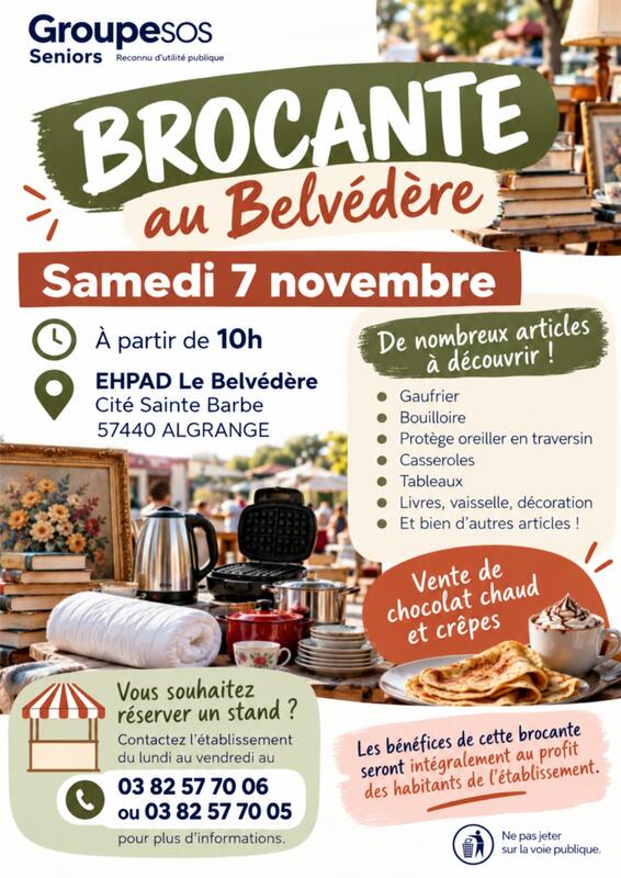 Vide grenier de l'ehapd du belvedere