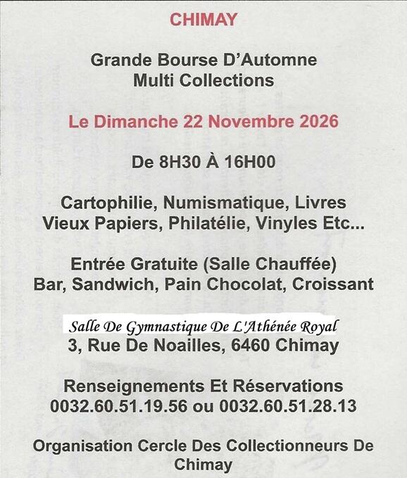 Bourse d'automne toutes collections