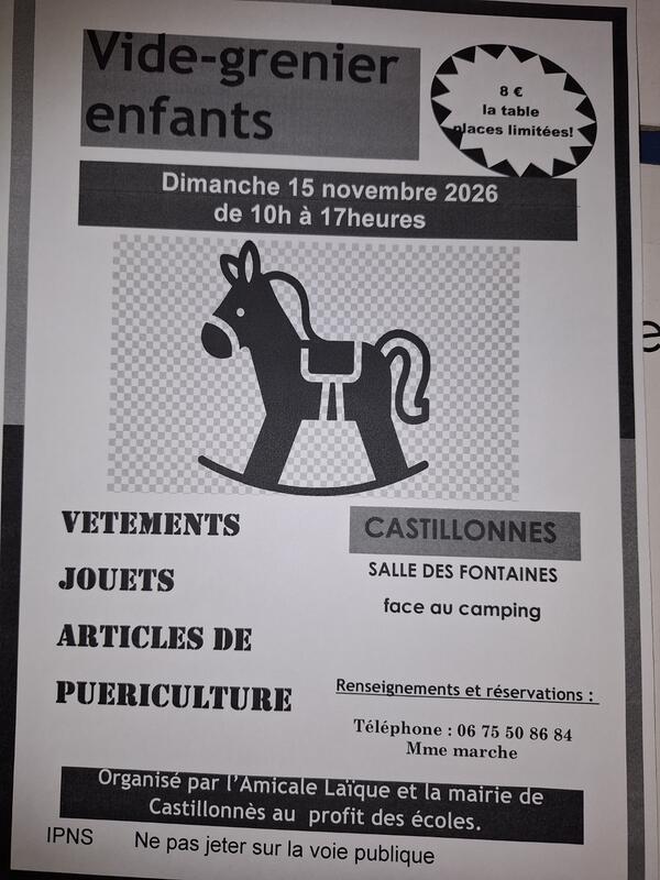 Vide grenier des enfants