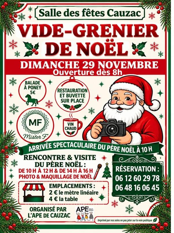 Vide grenier de noel à cauzac