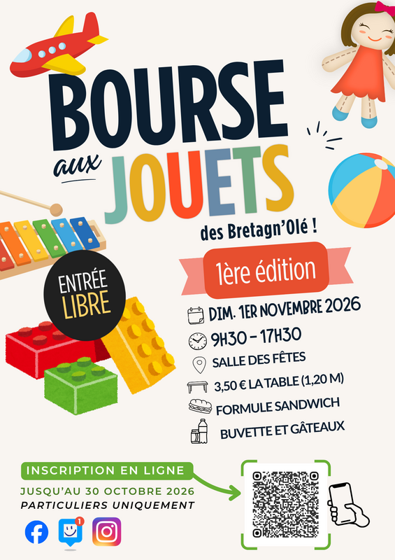 Bourse aux jouets des bretagn'olé – 1re édition