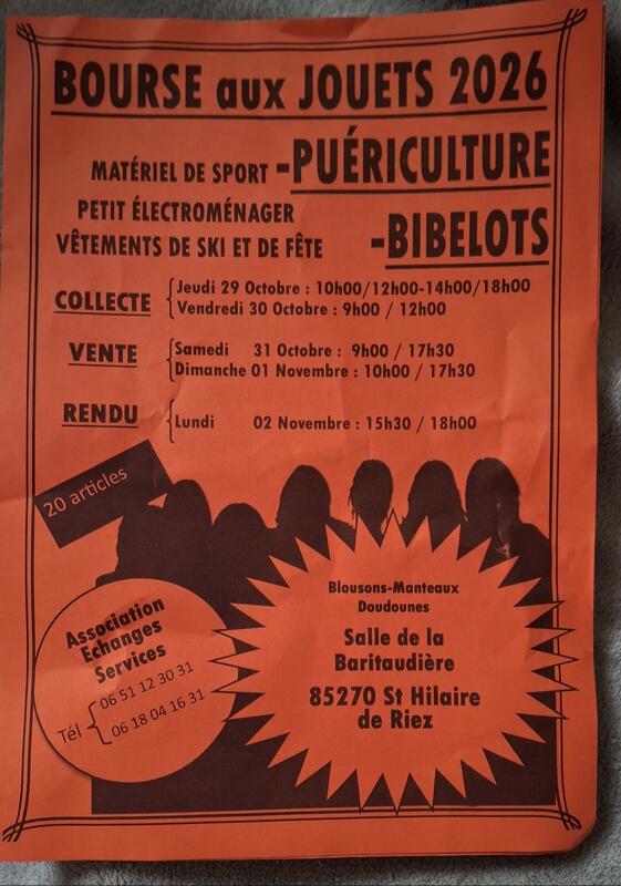 Bourse aux jouets, puériculture, vêtements ski