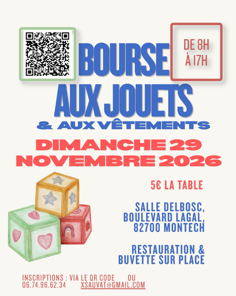 Grande bourse aux jouets et aux vêtements - handball montech