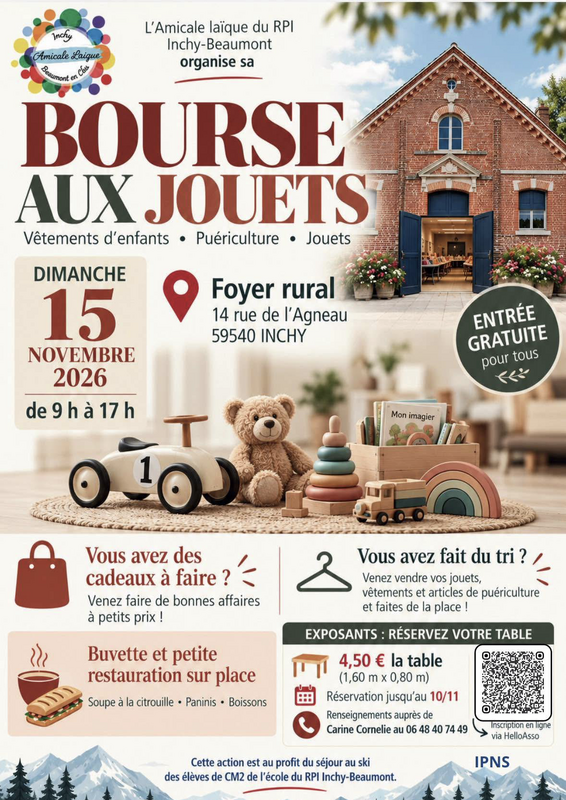Bourse aux jouets et vêtements d’enfant