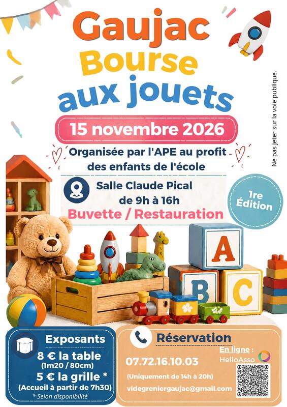 Bourse aux jouets