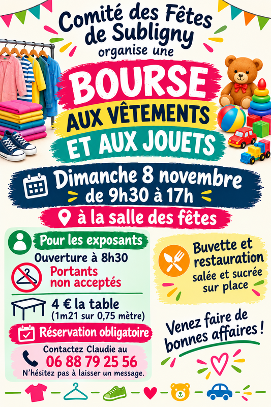 Bourse aux vêtements et aux jouets