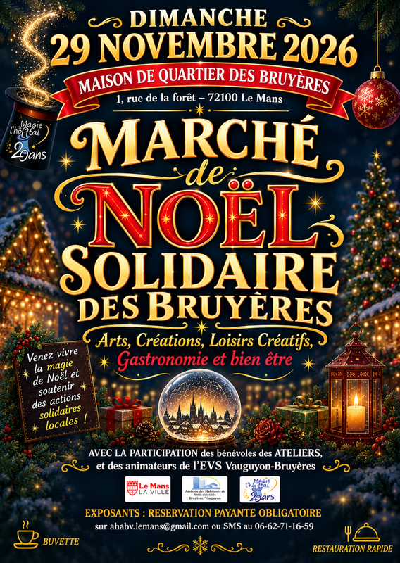 Marché de noël solidaire des bruyères