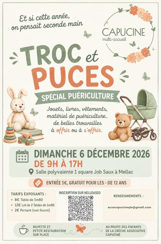 Troc et puce spécial puériculture crèche capucines