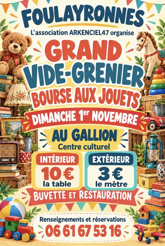 Vide jouet - vide grenier - arkenciel 47