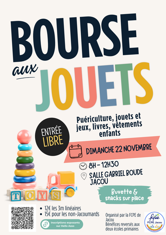 Bourse aux jouets et articles de puériculture