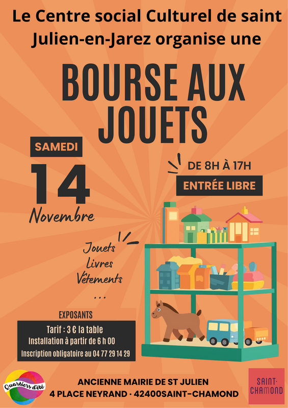 Bourse aux jouets du centre social culturel de saint julien