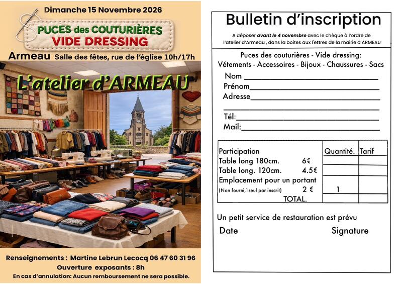 Puces des couturières et vide dressing