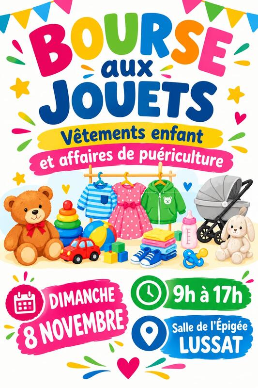 Bourse aux jouets, vêtements enfants et articles de puériculture