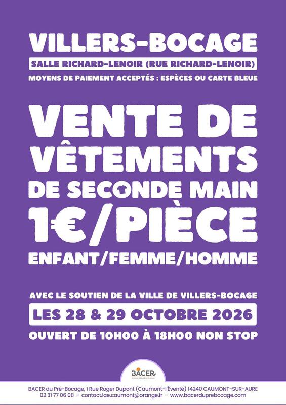 Braderie de vêtements d'occasion