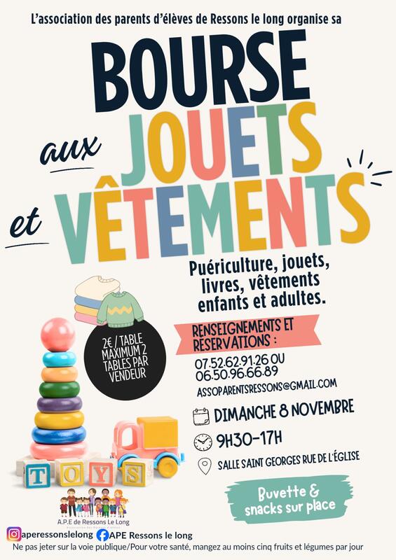 Bourse aux jouets et vêtements