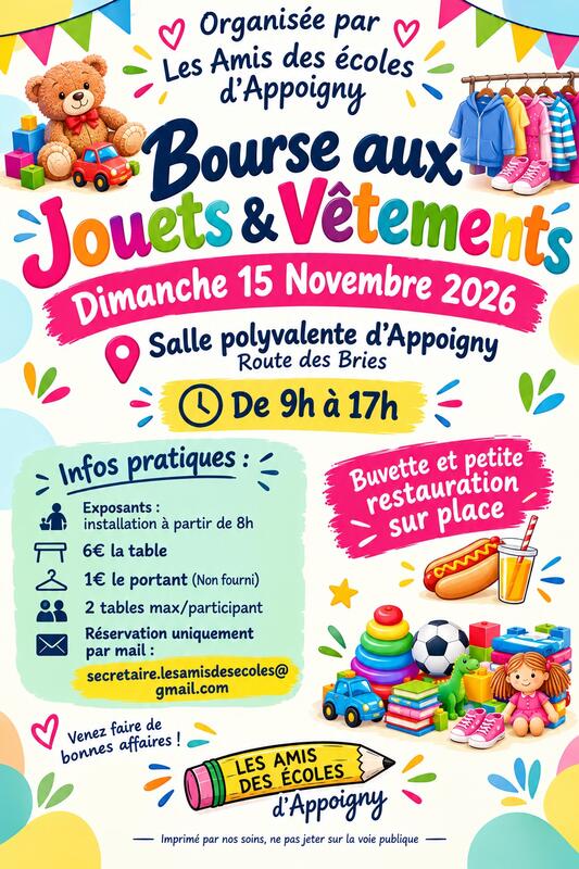 Bourse aux jouets et aux vêtements