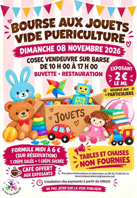 Vide puériculture - bourse aux jouets