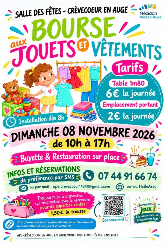Bourse aux jouets et vêtements