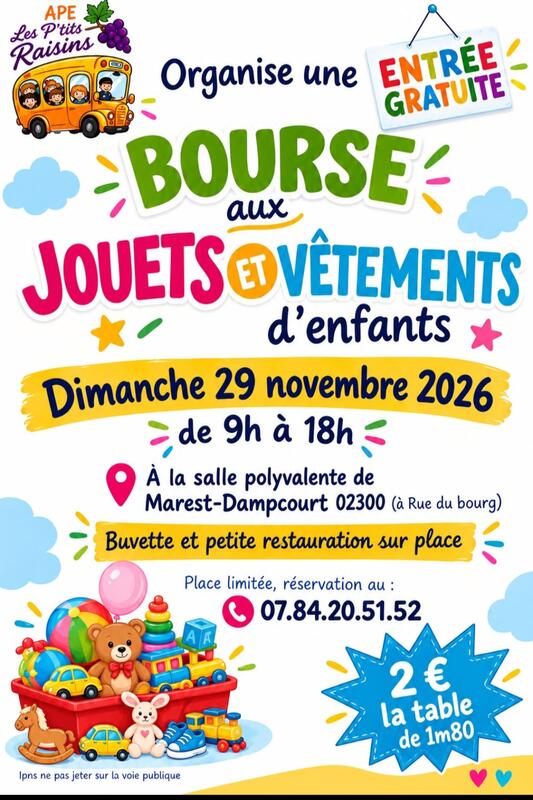 Bourse aux jouets et aux vêtements d'enfants