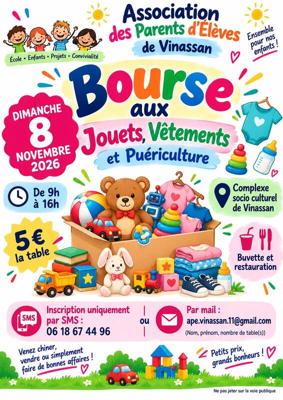 Bourse aux jouets - vêtements - puériculture