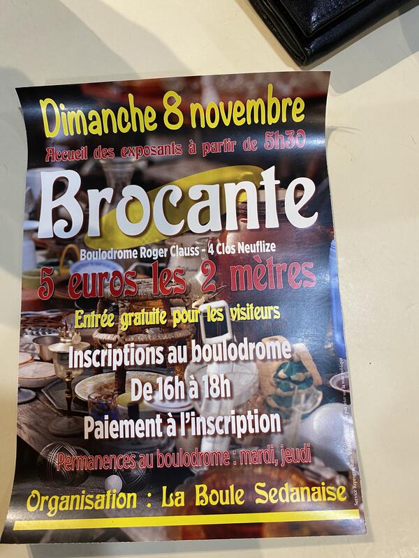 Brocante de la boule sedanaise