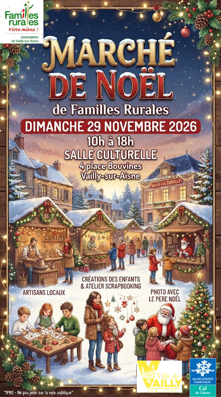 Marché de noël de familles rurales vailly