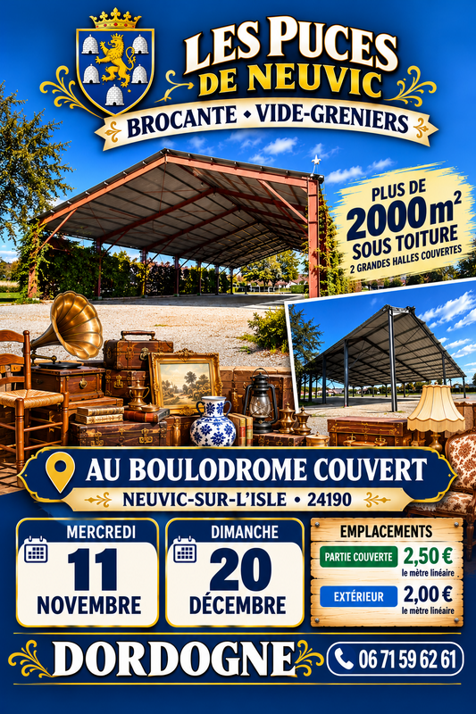 Les puces de neuvic / boulodrome couvert 2000 m2 /